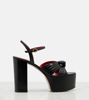Sandales à plateau Crasher en cuir | Valentino Garavani