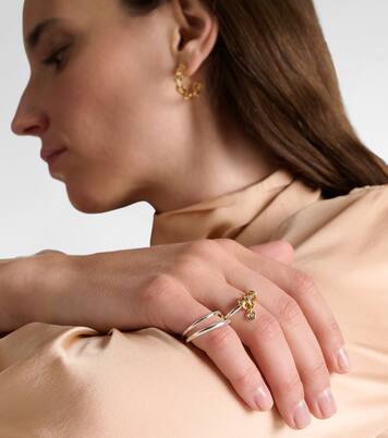 Piera 925 sterling silver and 18kt gold ring with diamond | Spinelli Kilcollin