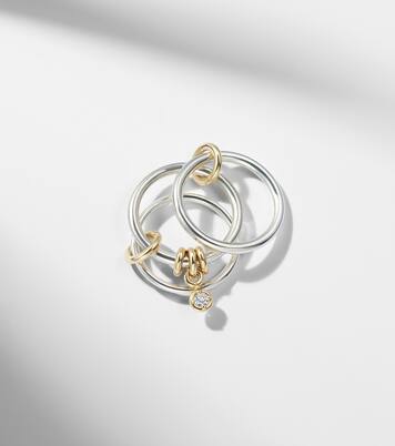 Piera 925 sterling silver and 18kt gold ring with diamond | Spinelli Kilcollin