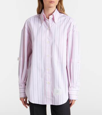 Striped cotton poplin shirt | Thom Browne