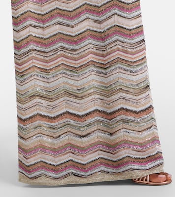 Halterneck sequined lamé maxi dress | Missoni