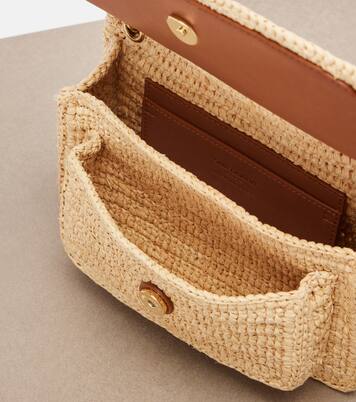 Niki Mini raffia shoulder bag | Saint Laurent