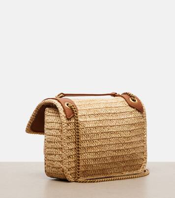 Niki Mini raffia shoulder bag | Saint Laurent