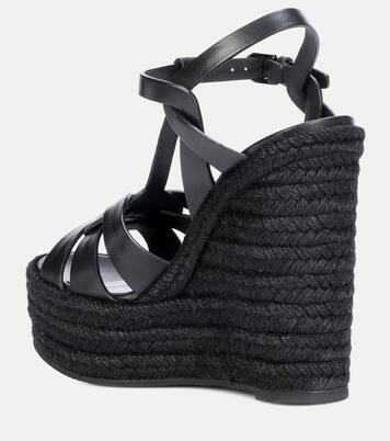 Sandalias con cuña Tribute 130 de piel | Saint Laurent