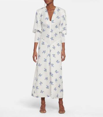 Robe midi Bagenia à fleurs | Isabel Marant