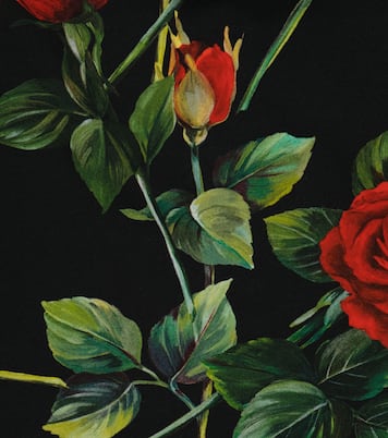 Sweat-shirt à capuche en coton mélangé à fleurs | Dolce&Gabbana Kids