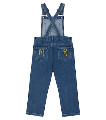 Logo-embroidered denim dungarees | Mini Rodini