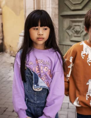 Logo-embroidered denim dungarees | Mini Rodini