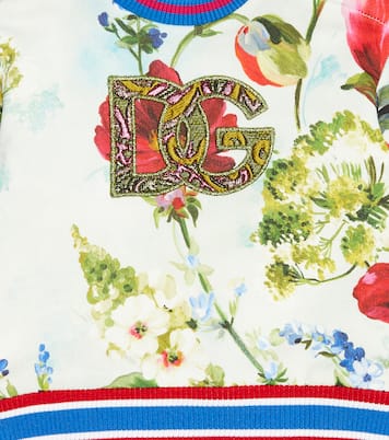 Baby logo floral cotton sweatshirt | Dolce&Gabbana Kids