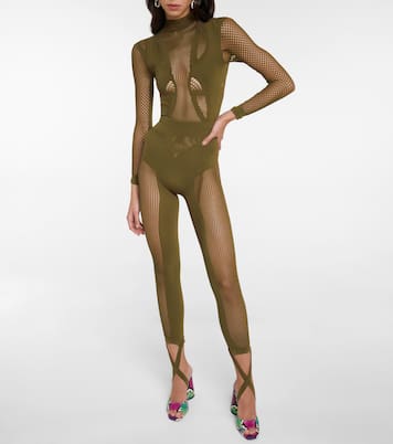 Steghose aus Jersey und Mesh | The Attico