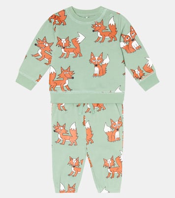 Baby printed cotton sweatshirt and pants set | Stella McCartney Kids