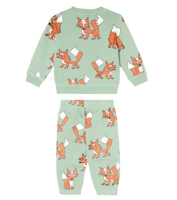 Baby printed cotton sweatshirt and pants set | Stella McCartney Kids