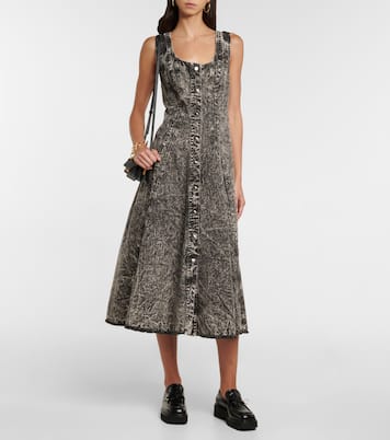 Bleached denim midi dress | Marni