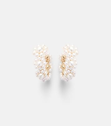 Pendientes Jardin Boucle de oro de 14 ct con perlas de agua dulce | Sophie Bille Brahe