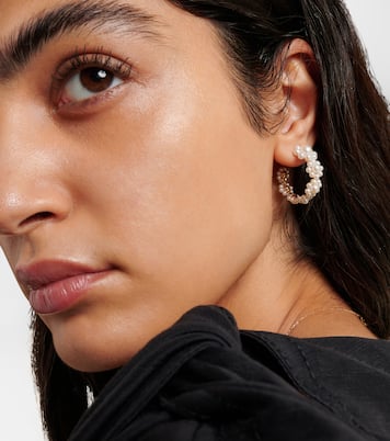 Pendientes Jardin Boucle de oro de 14 ct con perlas de agua dulce | Sophie Bille Brahe