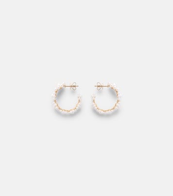 Pendientes Jardin Boucle de oro de 14 ct con perlas de agua dulce | Sophie Bille Brahe