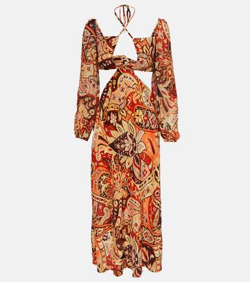 Kamilla printed georgette maxi dress | Rixo