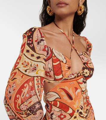 Kamilla printed georgette maxi dress | Rixo