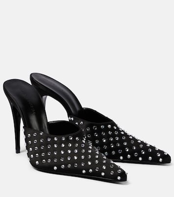 Embellished satin mules | Magda Butrym