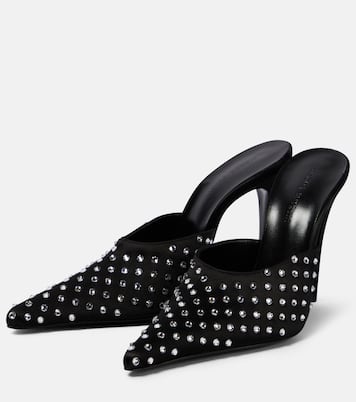 Embellished satin mules | Magda Butrym