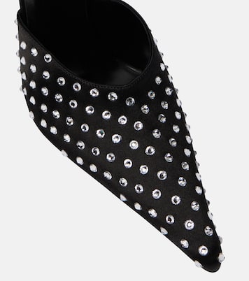 Embellished satin mules | Magda Butrym