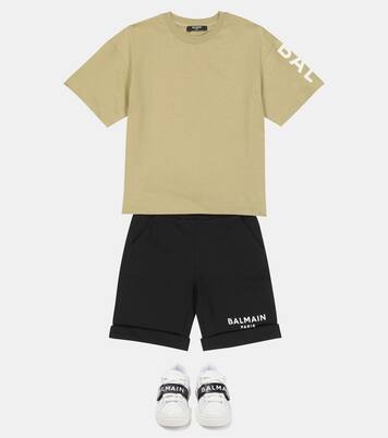 Logo cotton jersey T-shirt | Balmain Kids