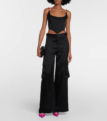 Bustier-Top Medusa '95 aus Satin | Versace