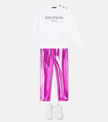 Leggings metallizzati | Balmain Kids