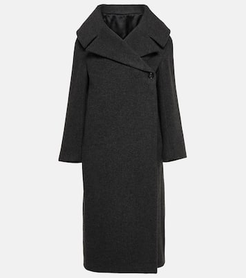Oversized wool-blend felt wrap coat | Toteme