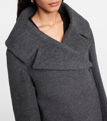 Oversized wool-blend felt wrap coat | Toteme