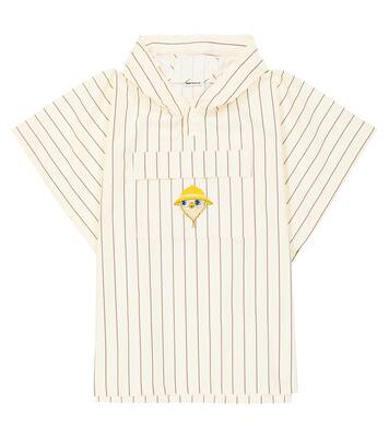 Owl pinstriped rain poncho | Mini Rodini