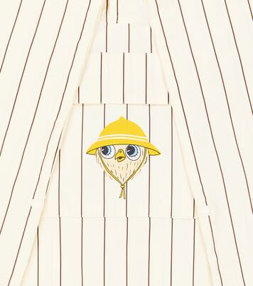 Owl pinstriped rain poncho | Mini Rodini