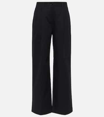 Cotton twill wide-leg pants | Toteme
