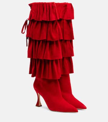 Miralone 90 suede knee-high boots | Manolo Blahnik