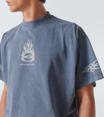 T-shirt Burning Unity en jersey de coton | Balenciaga