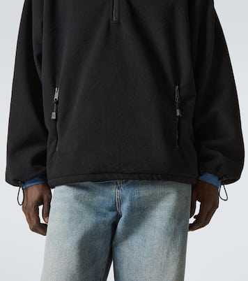 Fleece half-zip sweater | Miu Miu