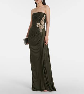 Robe longue Elettra à ornements | Costarellos