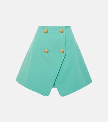 High-Rise-Minirock aus Wolle | Balmain