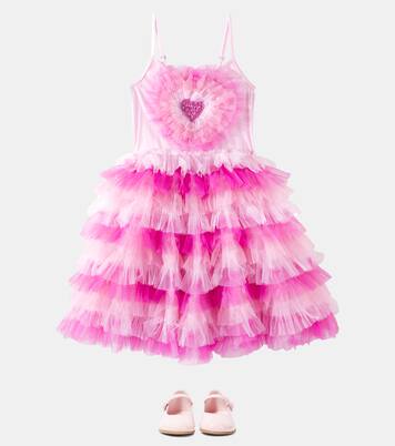 Heartburst ruffled jersey and tulle dress | Tutu Du Monde