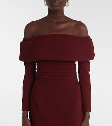 Off-Shoulder-Midikleid Derika aus Crêpe | Emilia Wickstead