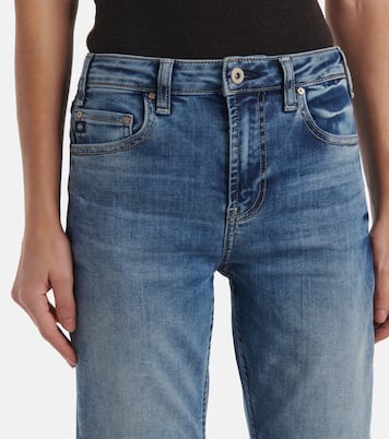 Jean droit Girlfriend à taille mi-haute | AG Jeans