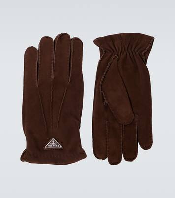 Handschuhe aus Veloursleder | Prada