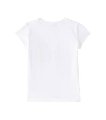 Logo floral cotton-blend T-shirt | Monnalisa