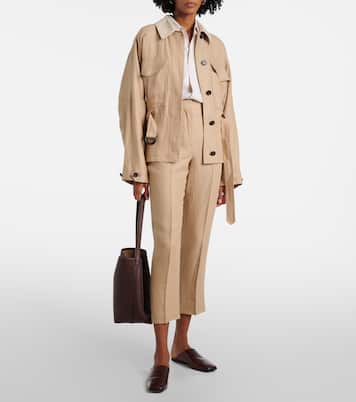 Gerade Hose Neo Derk aus Leinen-Crêpe | Loro Piana