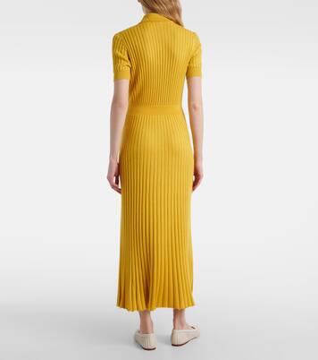 Pleated cashmere and silk polo dress | Gabriela Hearst