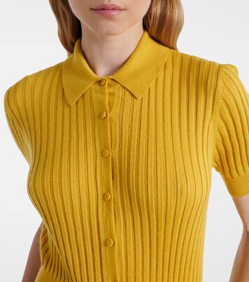 Pleated cashmere and silk polo dress | Gabriela Hearst