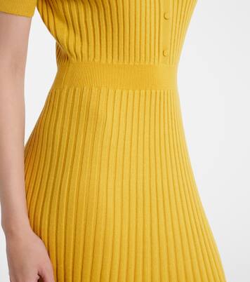 Pleated cashmere and silk polo dress | Gabriela Hearst