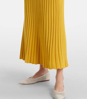 Pleated cashmere and silk polo dress | Gabriela Hearst