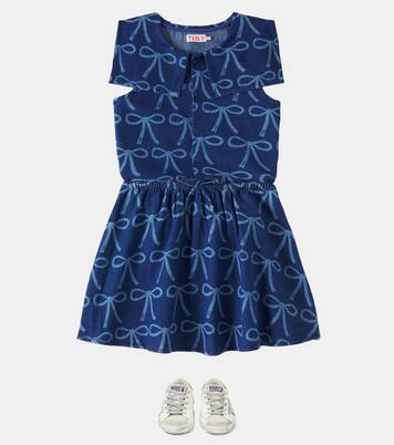 Bows denim blouse | Tinycottons