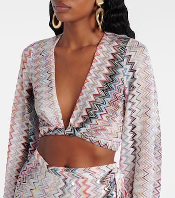 Cropped-Top aus Häkelstrick | Missoni